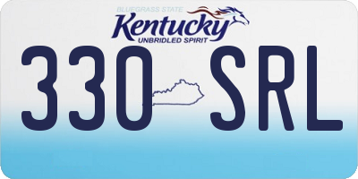 KY license plate 330SRL