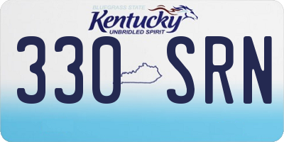 KY license plate 330SRN