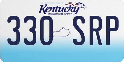 KY license plate 330SRP
