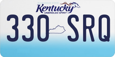 KY license plate 330SRQ