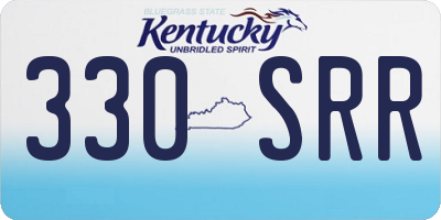 KY license plate 330SRR