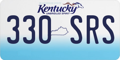 KY license plate 330SRS
