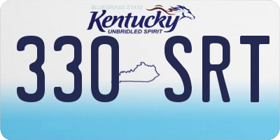 KY license plate 330SRT