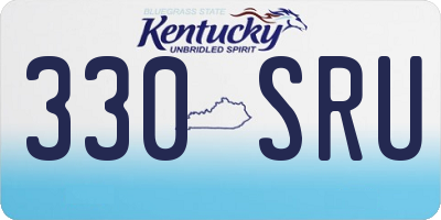 KY license plate 330SRU