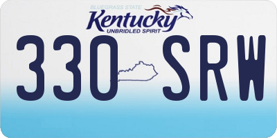 KY license plate 330SRW
