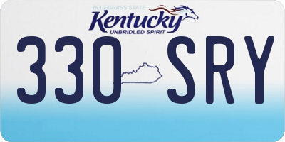 KY license plate 330SRY
