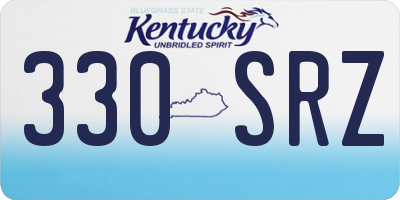 KY license plate 330SRZ