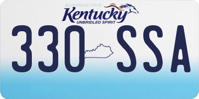 KY license plate 330SSA