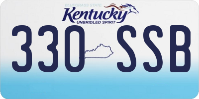KY license plate 330SSB