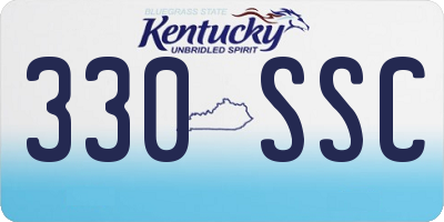 KY license plate 330SSC