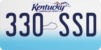 KY license plate 330SSD