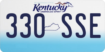 KY license plate 330SSE