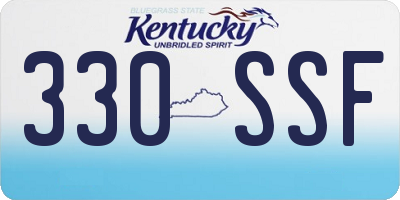 KY license plate 330SSF