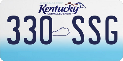 KY license plate 330SSG