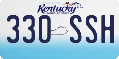 KY license plate 330SSH