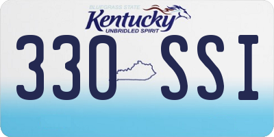 KY license plate 330SSI