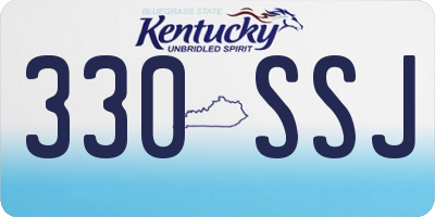 KY license plate 330SSJ