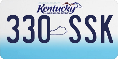 KY license plate 330SSK