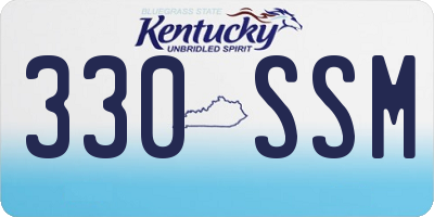 KY license plate 330SSM