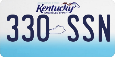 KY license plate 330SSN