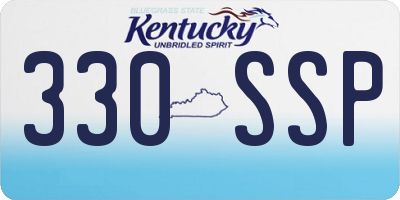KY license plate 330SSP