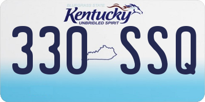 KY license plate 330SSQ
