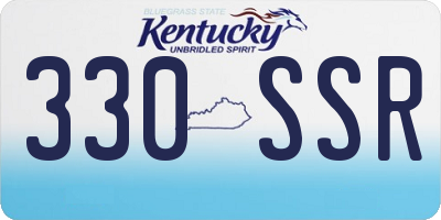 KY license plate 330SSR