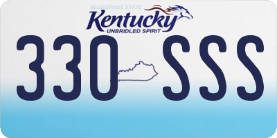 KY license plate 330SSS