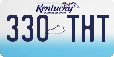 KY license plate 330THT