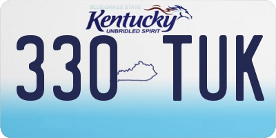 KY license plate 330TUK
