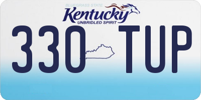 KY license plate 330TUP