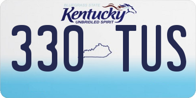 KY license plate 330TUS