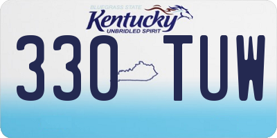 KY license plate 330TUW