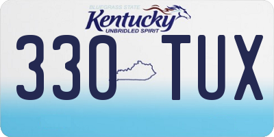 KY license plate 330TUX