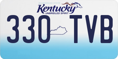 KY license plate 330TVB