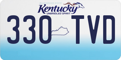 KY license plate 330TVD