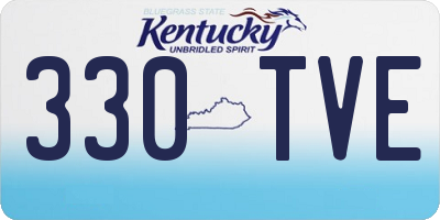 KY license plate 330TVE