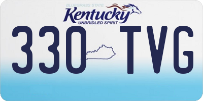KY license plate 330TVG