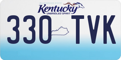 KY license plate 330TVK