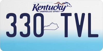 KY license plate 330TVL