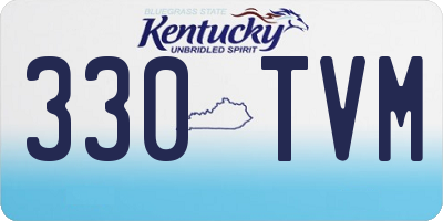 KY license plate 330TVM
