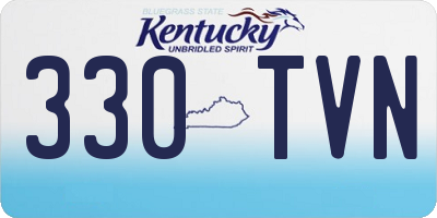 KY license plate 330TVN