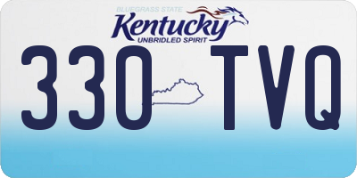 KY license plate 330TVQ