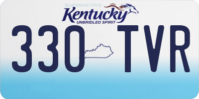 KY license plate 330TVR