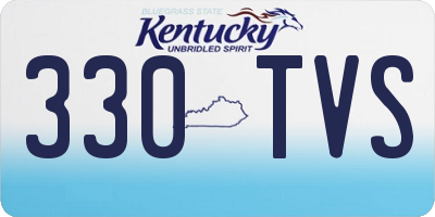 KY license plate 330TVS