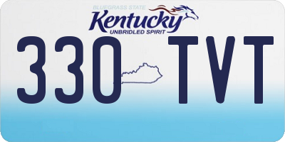 KY license plate 330TVT