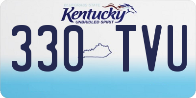KY license plate 330TVU