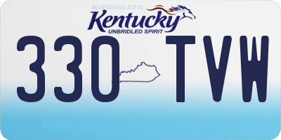 KY license plate 330TVW