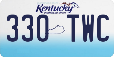 KY license plate 330TWC