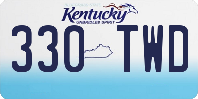 KY license plate 330TWD